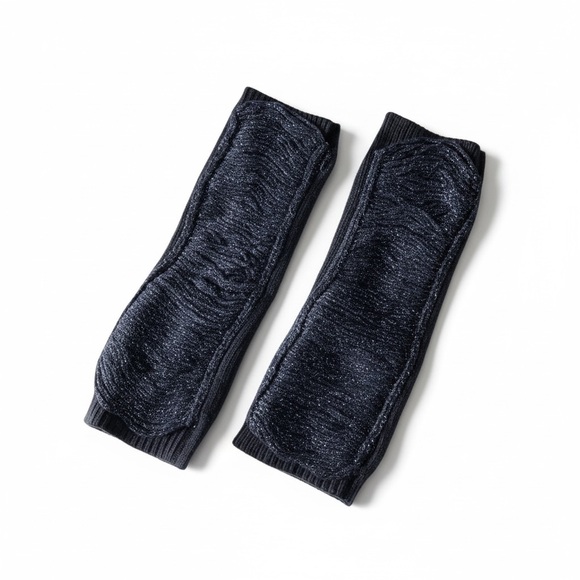 Rare: new Pencey 𖤐 Fringe Fingerless Gloves 𖤐 Black Metallic 𖤐 Edgy Chic Fun - Picture 8 of 16